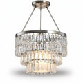 Hanglamp van kristal met metalen ophangbeugel en een diameter van 30 cm