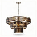 Hanglamp met geslepen glazen decoratie in goud en zwart 40 x 40 x 25cm