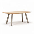 Houten tafel met metalen poten 150 x 75 x 75cm voor woonkamer gebruik