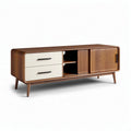 Eiken tv-meubel met 2 lades en 1 kastdeur 140 x 40 x 50cm