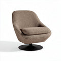 Zwenstoel met draaibasis van stof in bruin 75 x 75 x 90cm